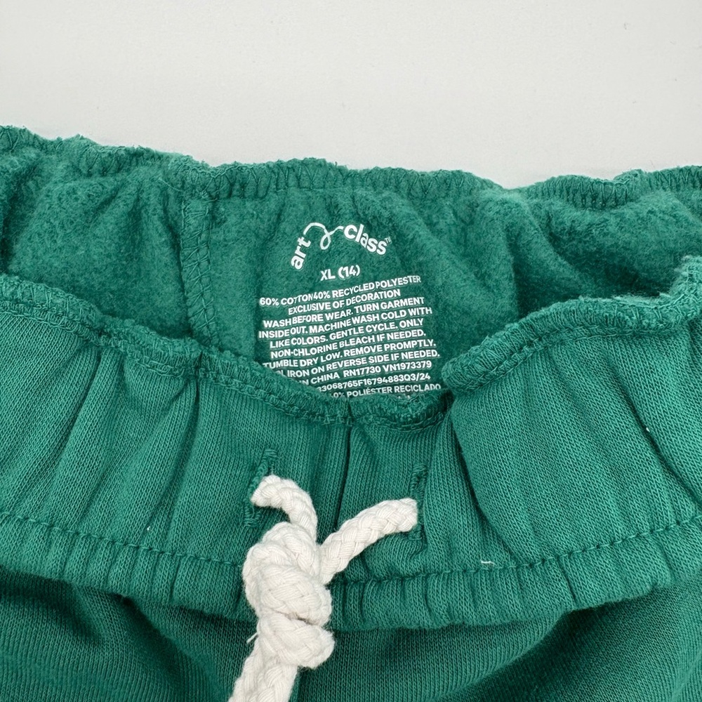 Art Class Teal Drawstring Shorts - Picture 2 of 2